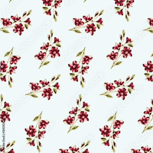Wallpaper Mural flower nature pattern floral pink abstract leaf green roses red love Torontodigital.ca