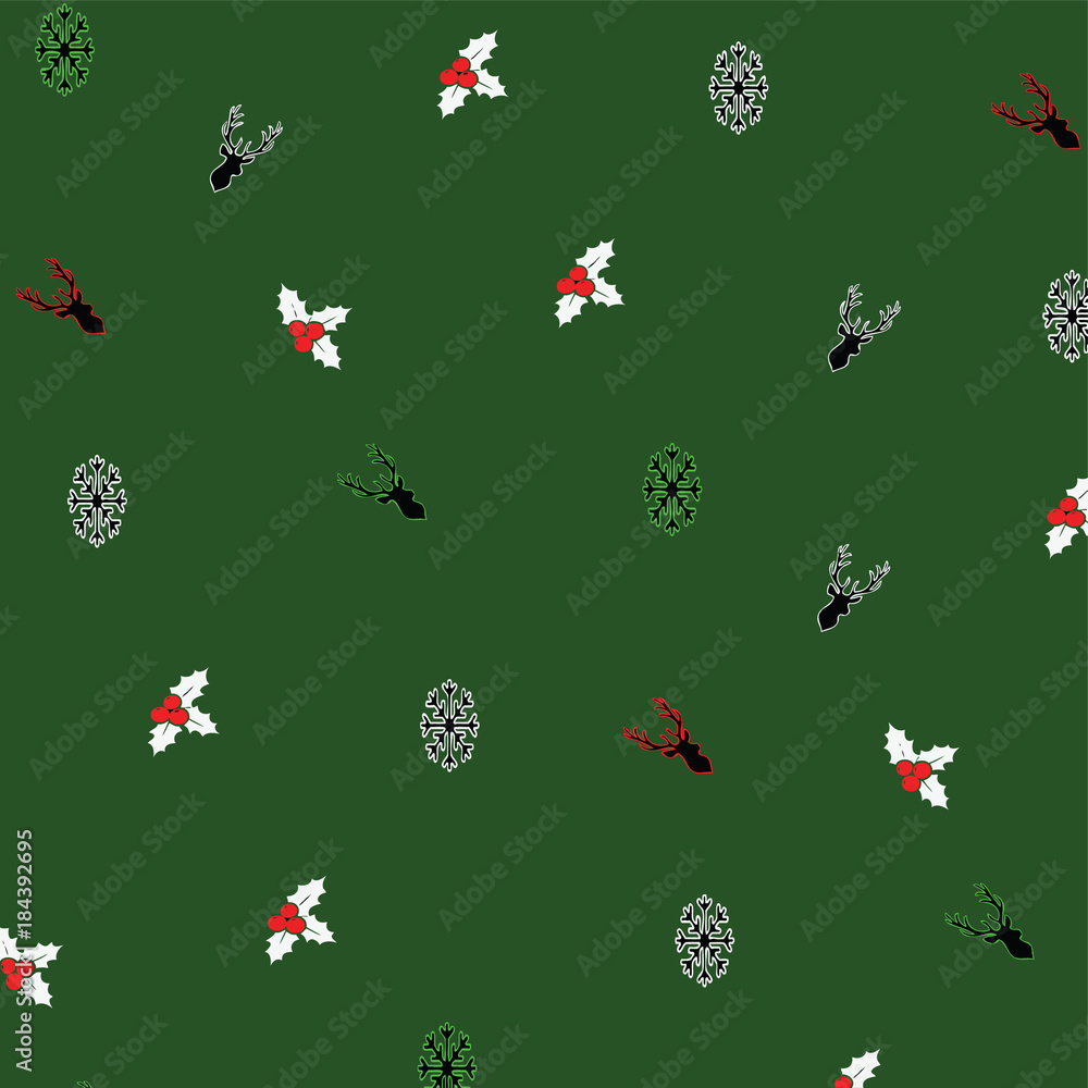 christmas  illustration  pattern red  abstract   snow green