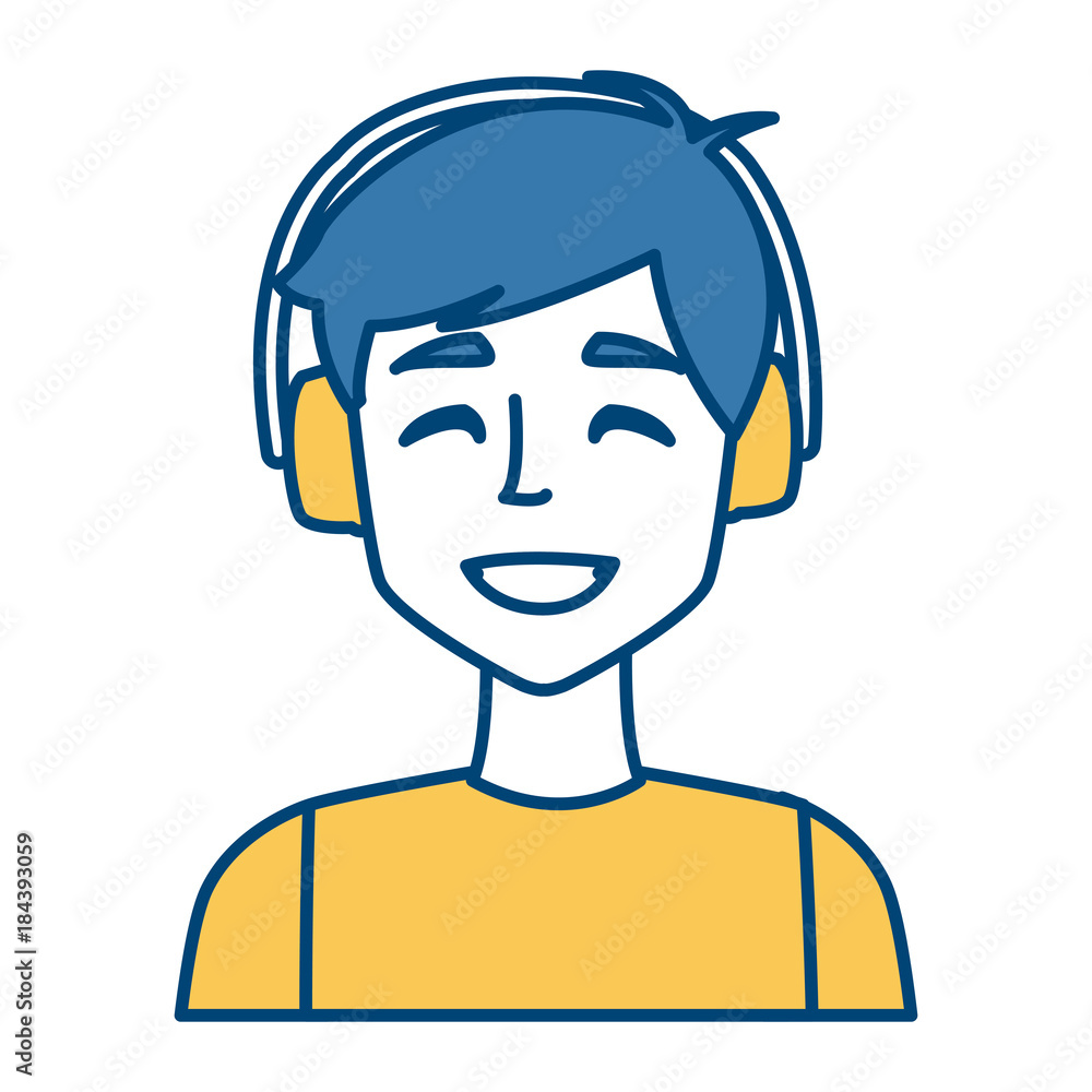 Young man with earmuffs