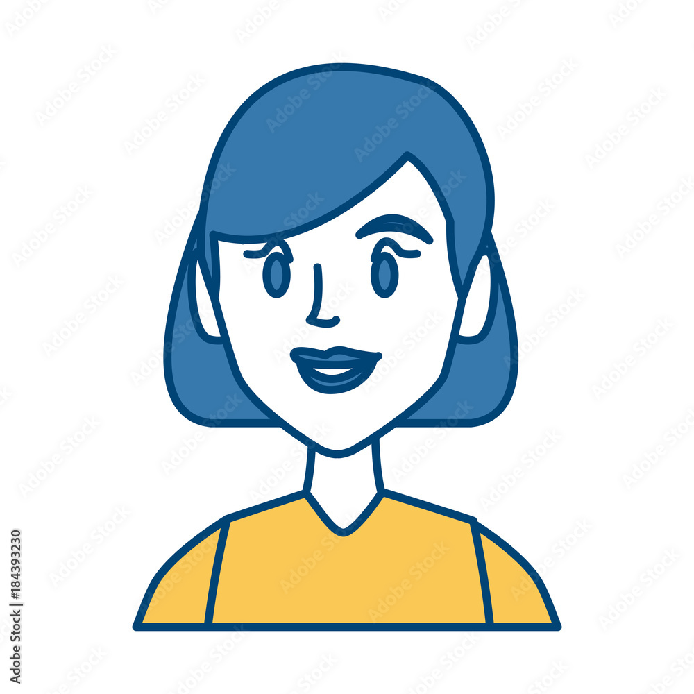 Young woman face smiling Young woman face smiling