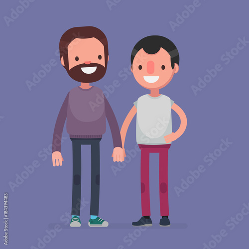Gay couple vector illustration