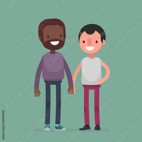 Gay couple vector illustration