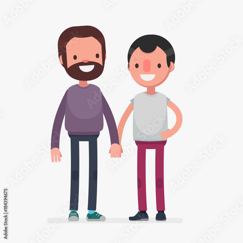 Gay couple vector illustration