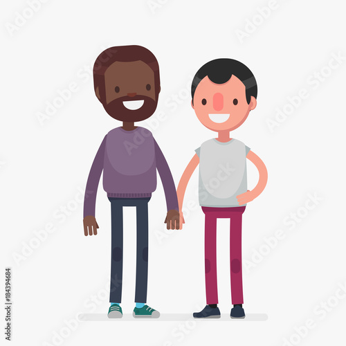 Gay couple vector illustration