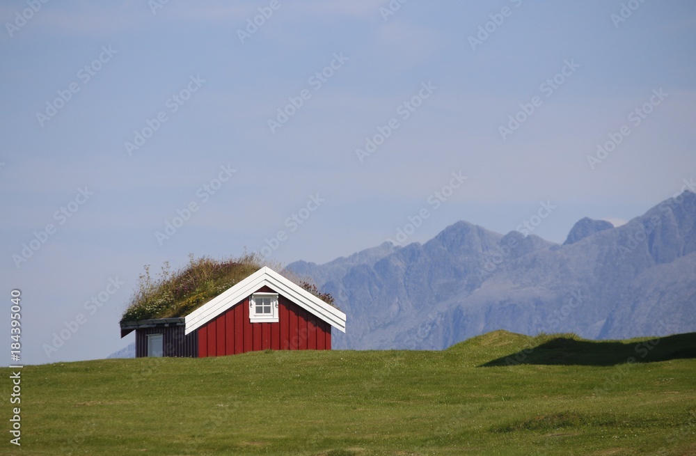 Norwegen, Norway, Vega-Archipel, Hütte, wooden house
