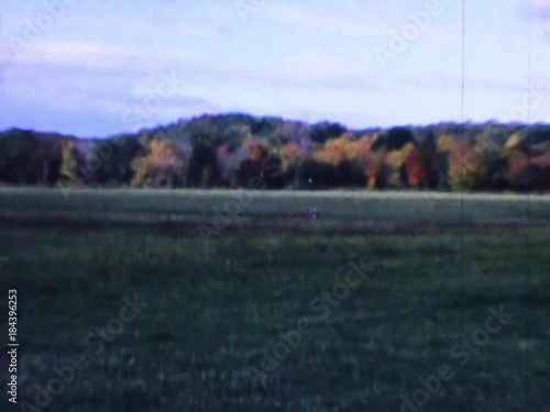 Radio control airplane flying field takeoff and landing area during autumn of 1966