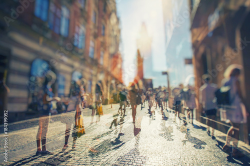 Fototapeta Naklejka Na Ścianę i Meble -  Crowd of anonymous people walking