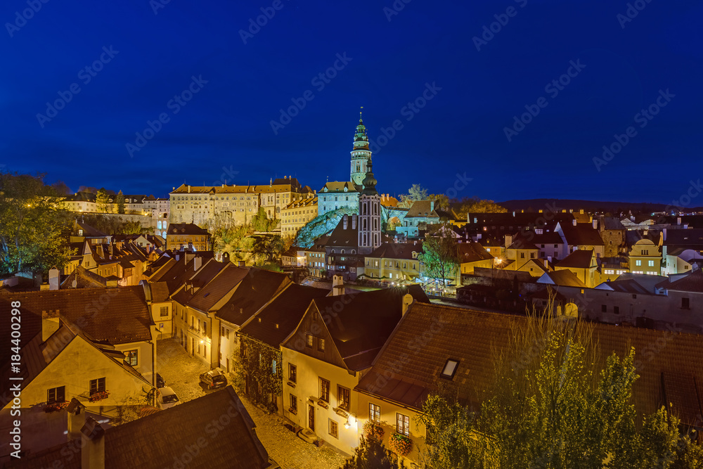 Cesky Krumlov cityscape in Czech Republic