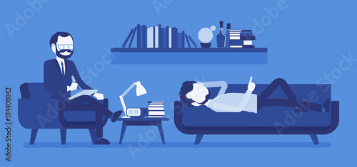 Male psychiatrist consulting