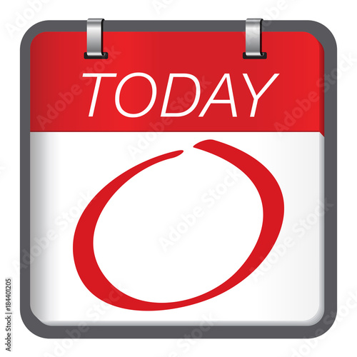 Red circle marked important day calendar concept.