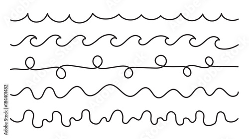 freehand drawing wave vector background