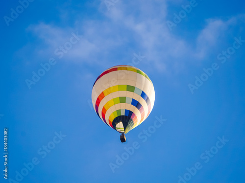 Blue sky and hot air balloon                        