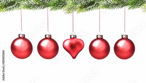 christbaunkugeln mit Herz