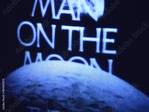 Live television broadcast of Apollo 11 landing on the moon lunar descent countdown timer in 1969