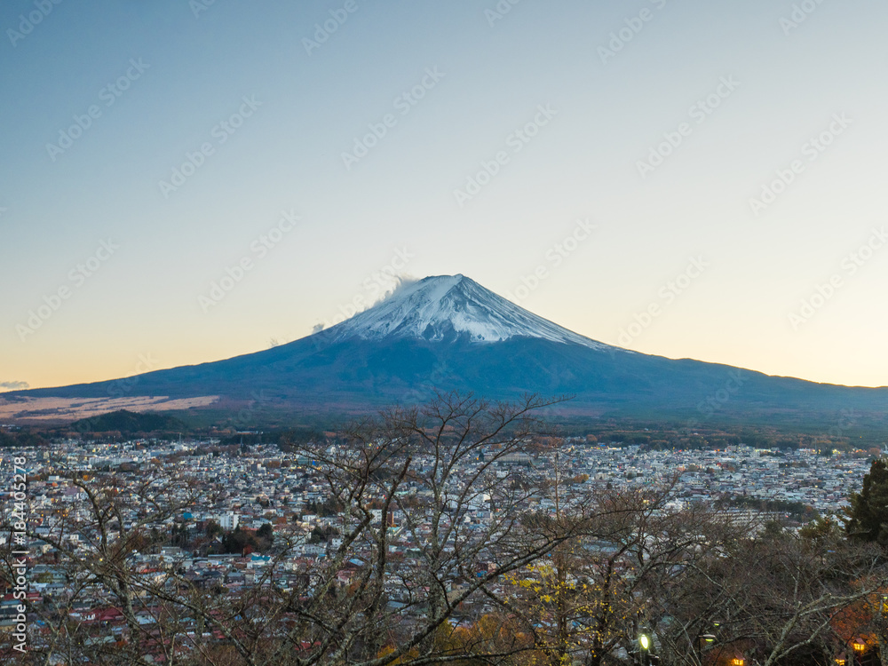 Fuji mountain and Chureito pagoda or red pagoda, the famous and beautiful place of Japan. Fuji mountain and Chureito pagoda or red pagoda, the famous and beautiful place of Japan.