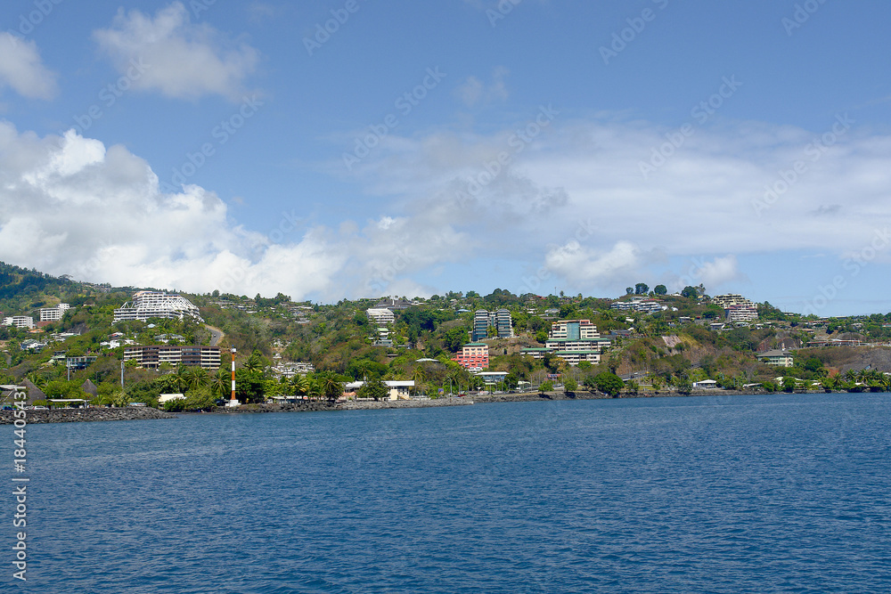 Papeete - the capital of French Polynesia on Tahiti Island
