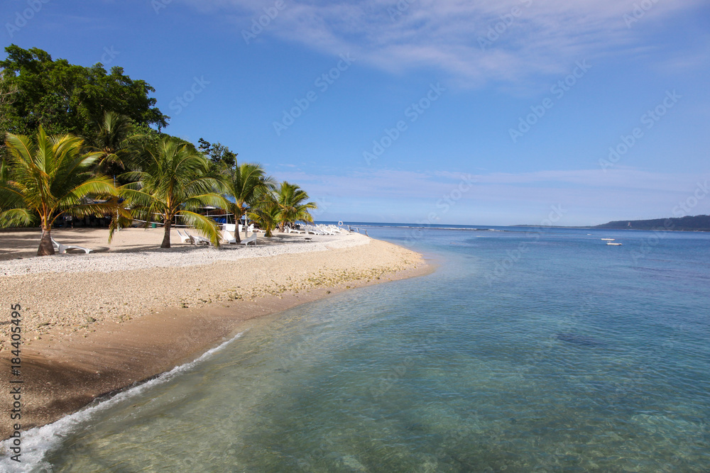 Tropical Island beach view in Vanuatu - South Pacific