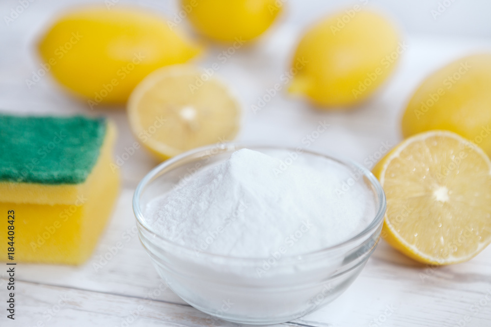 Baking soda and lemon, natural eco cleaners Baking soda and lemon, natural eco cleaners