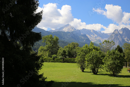 Summer sunny day in Bavarian Alps, Zugspitze, Germany