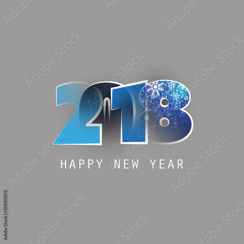  Best Wishes - Abstract Modern Style Happy New Year Greeting Card or Background, Creative Design Template - 2018