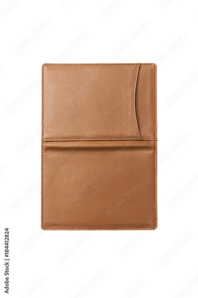 empty(blank) brown leather wallet isolated on the white background. empty(blank) brown leather wallet isolated on the white background.