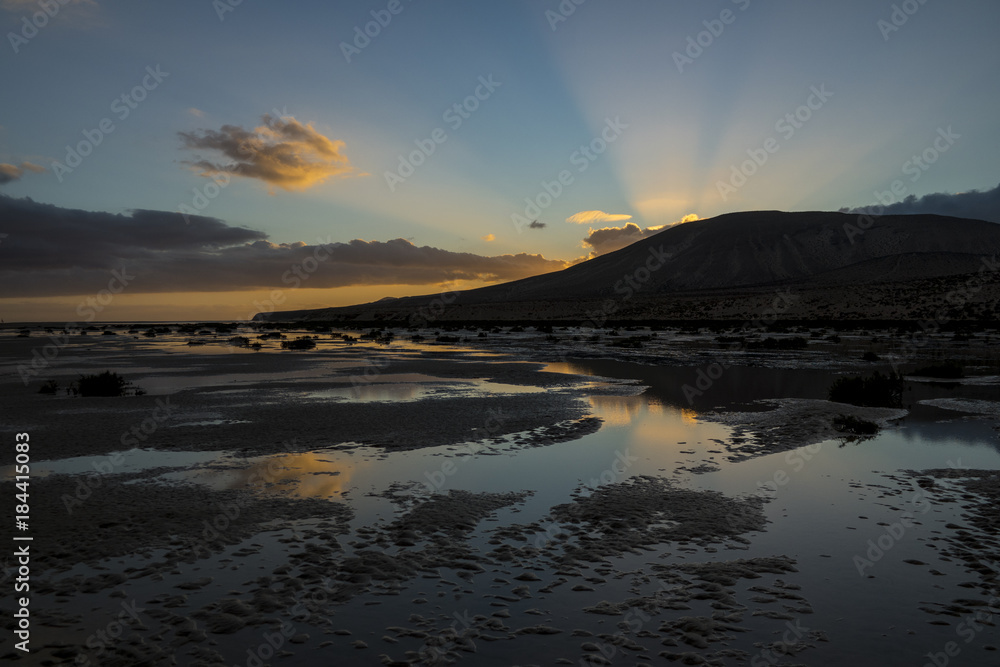 Sunset in Playa Costa Calma, Fuerteventura