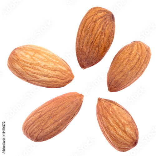 almonds on white