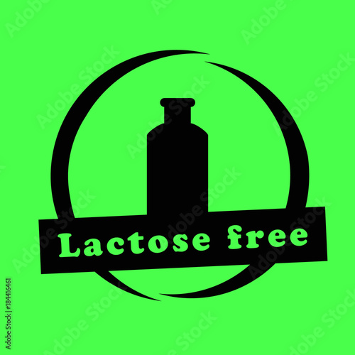 lactose free black logo vector design 