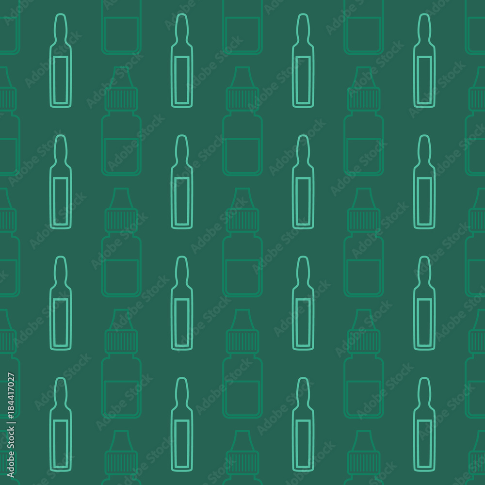 Seamless pattern with medicine bottles for your design Seamless pattern with medicine bottles for your design