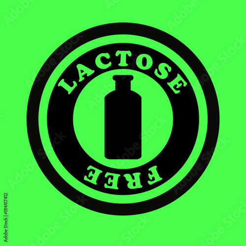 lactose free black logo vector design