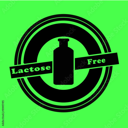 Lactose free black logo vector design