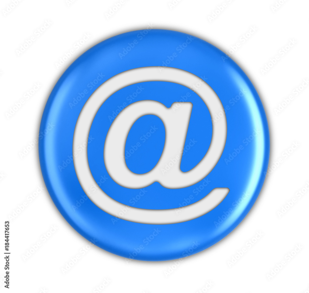 Button with E-mail sign. Image with clipping path Button with E-mail sign. Image with clipping path