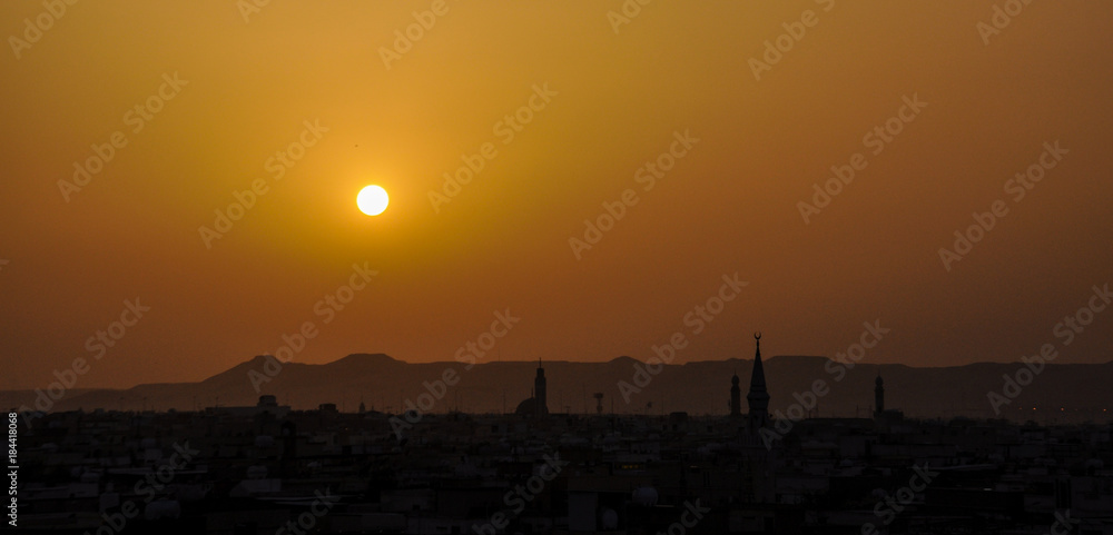 Sunset in the desert