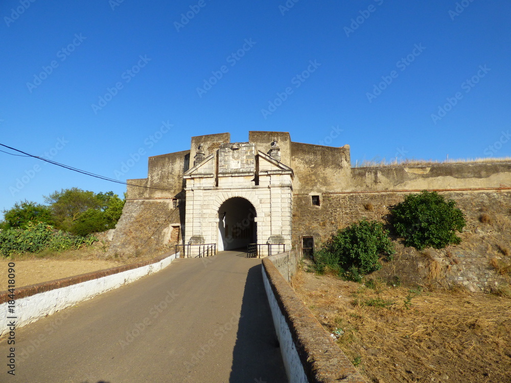 Naklejka premium Olivenza,pueblo cercano a Portugal en la provincia de Badajoz, en la comunidad autónoma de Extremadura (España)