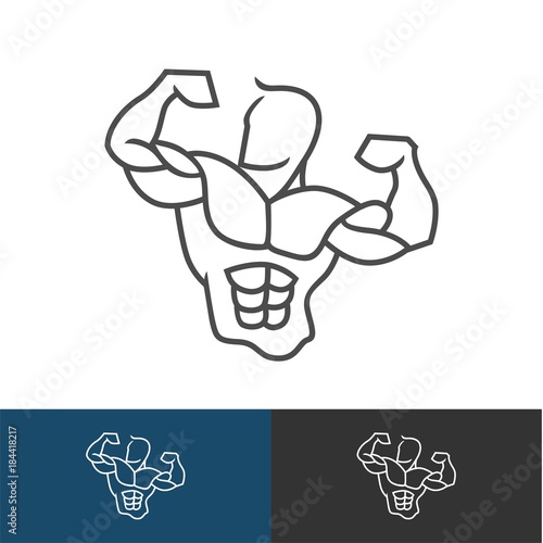 Fitness and Body Building Vector Illustration