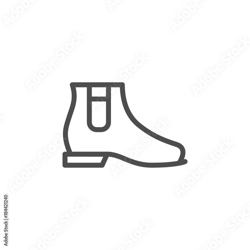 Chelsea boot line icon