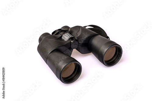 The binoculars isolated on white background.