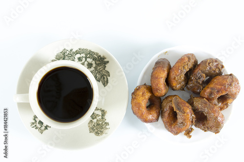 sweet potatoes doughnut eat with coffee  for hitea photo