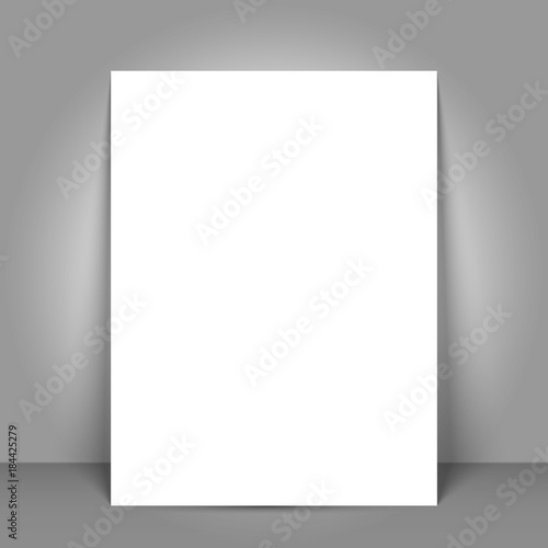 Blank poster bi fold brochure mockup cover template