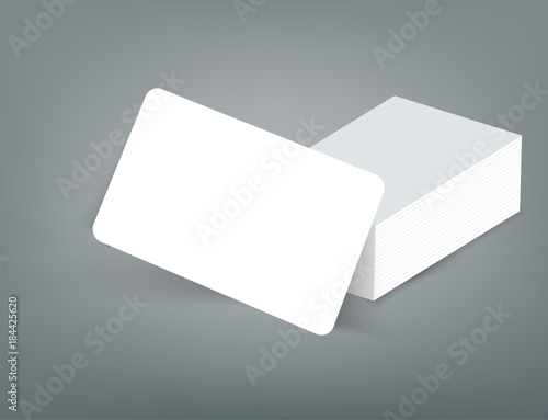 Banking chip credit card realistic mockup. Clear plastic card template.