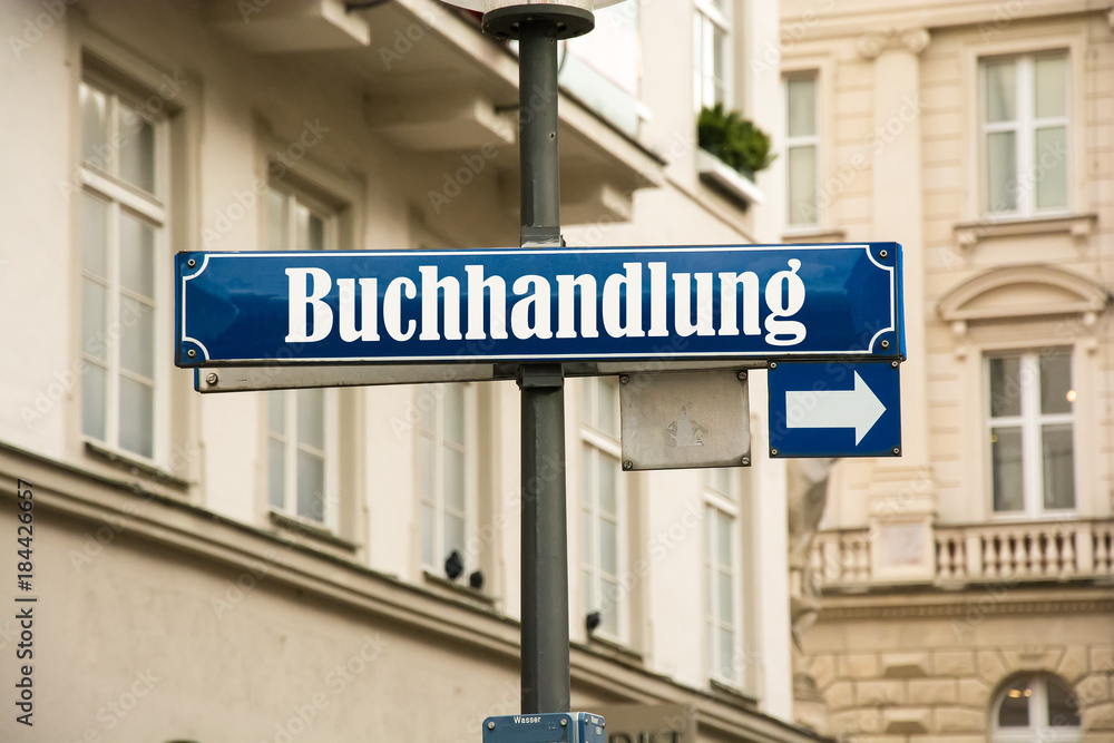 Obraz premium Schild 192 - Buchhandlung