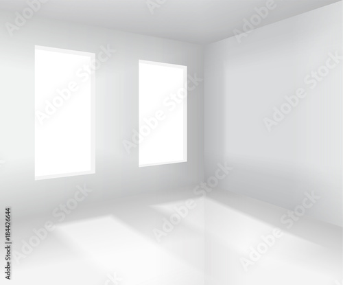 Wallpaper Mural Empty white room interior. Vector illustration Torontodigital.ca