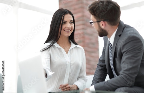 Wallpaper Mural close-up of company employees communicating in the office Torontodigital.ca
