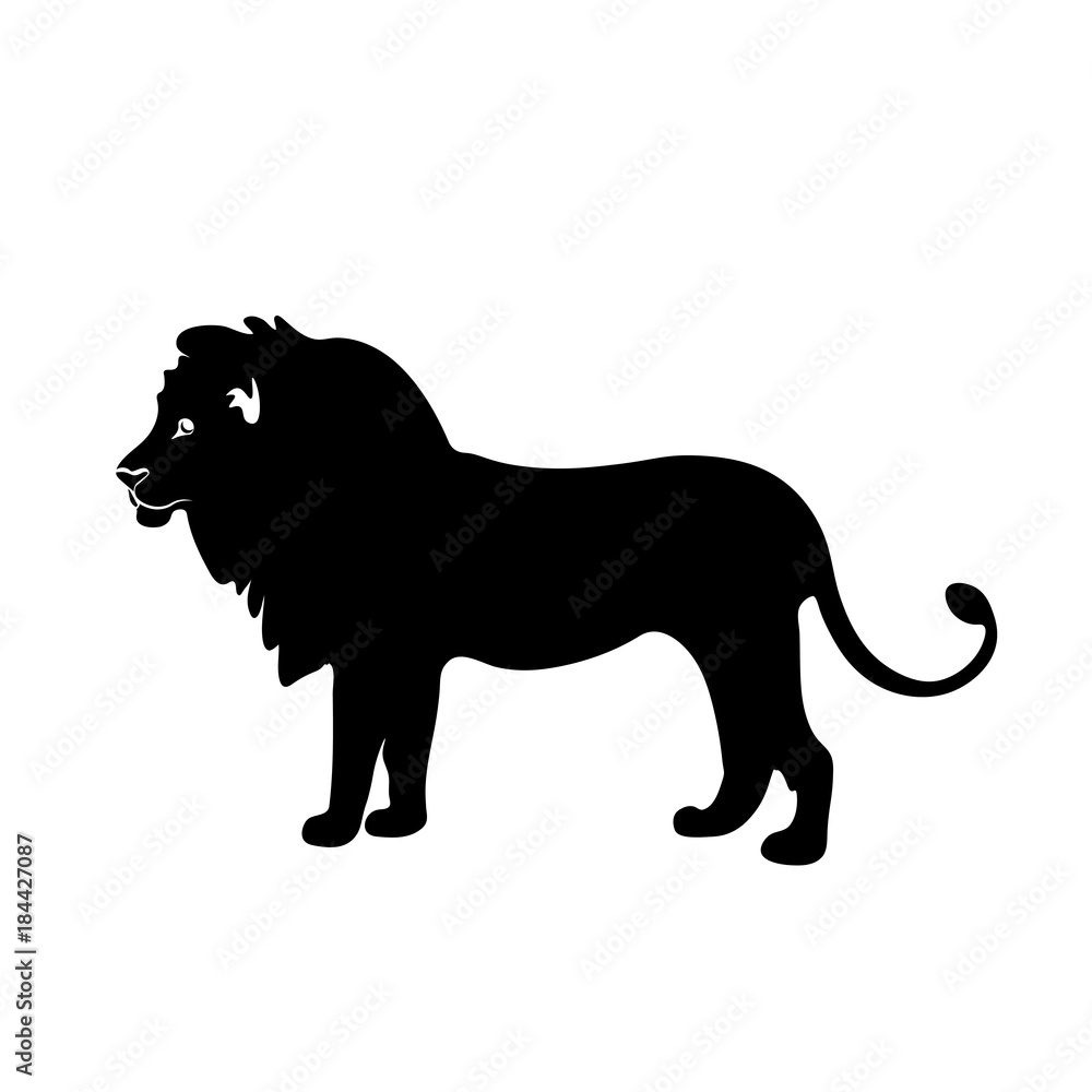 Lion black silhouette Lion black silhouette