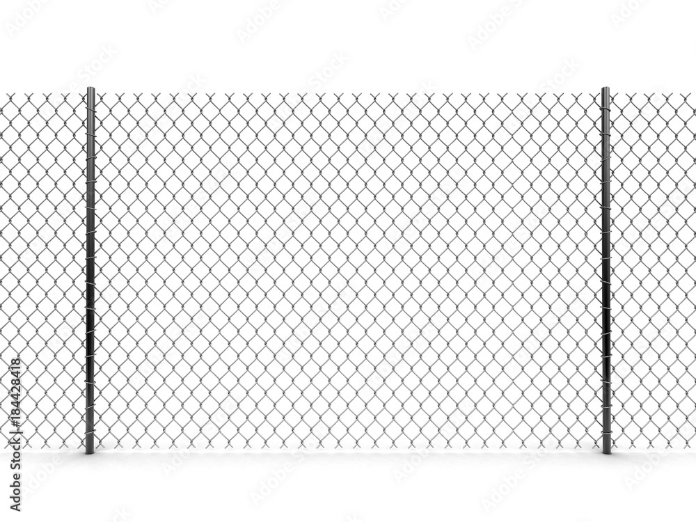 Foto Chainlink fence. Image with clipping path
