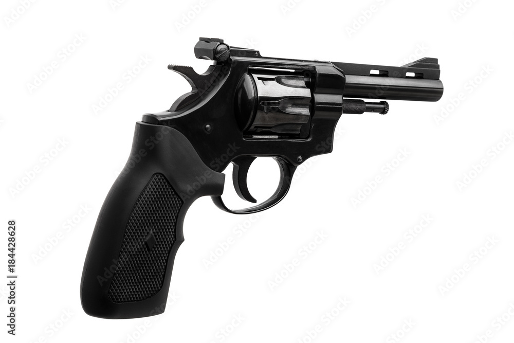 Gun revolver isolated on white Gun revolver isolated on white