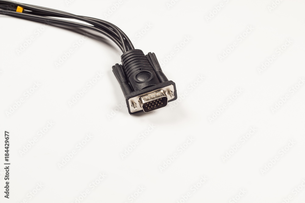 Wire VGA on white background Wire VGA on white background
