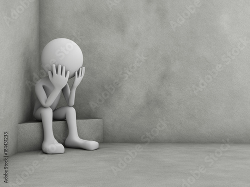 man in depression