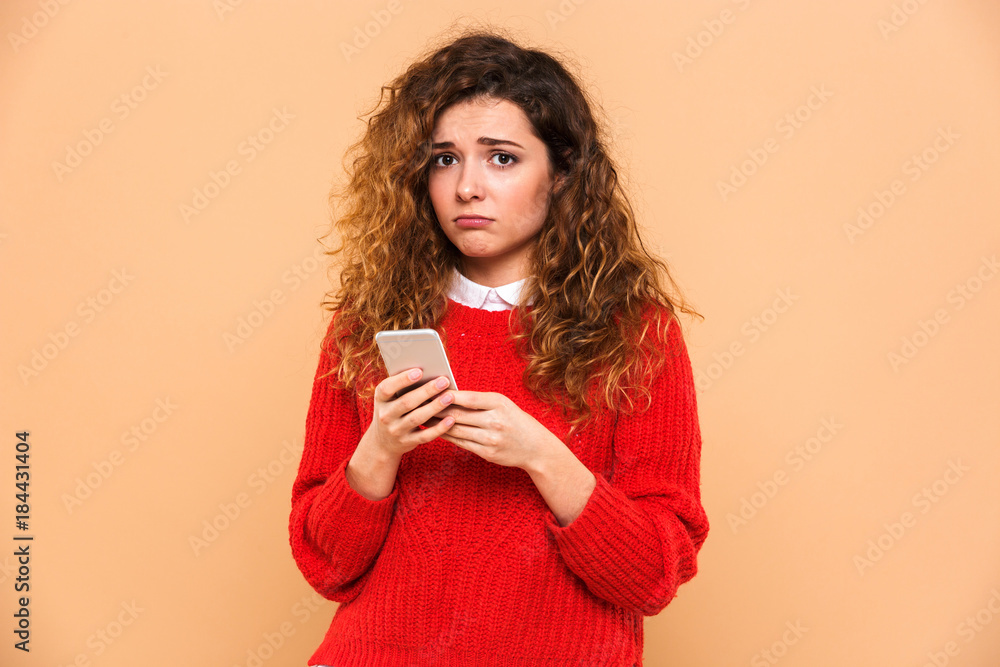 Portrait of a upset disappointed girl Portrait of a upset disappointed girl