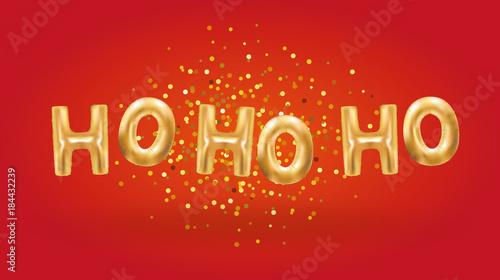 Ho ho ho Gold Balloons New Year